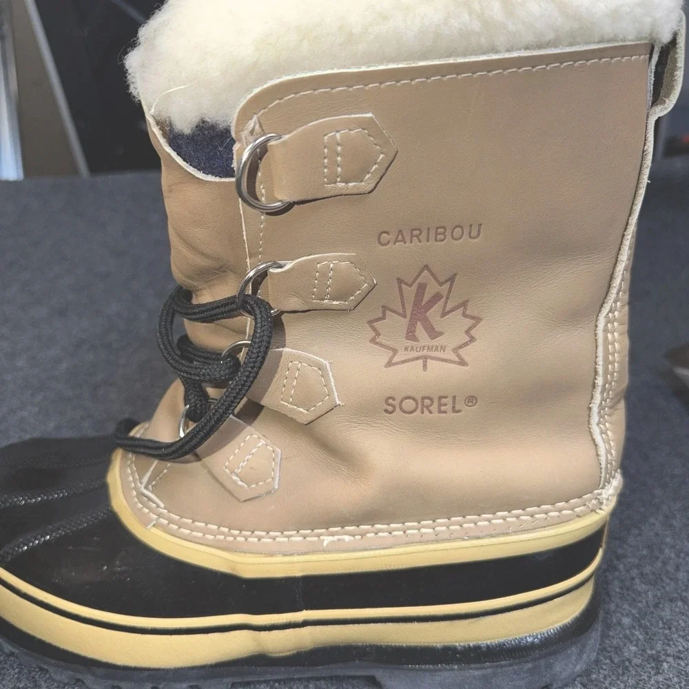 Vintage‎ Sorel Kaufman Caribou Snow Boots Women's Size 8 Made in Canada.